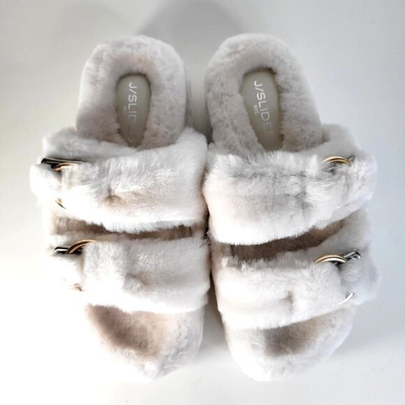 COPY - JSLIDES Shearling Slippers Natural Women Size 8 - Picture 11 of 15